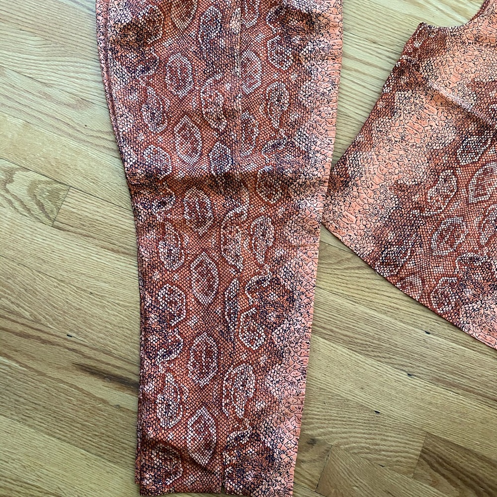 Snake Print capri pants and top set